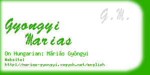 gyongyi marias business card