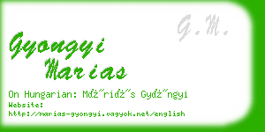 gyongyi marias business card